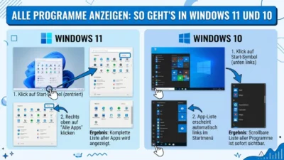Alle Programme anzeigen: So geht’s in Windows 11 und 10