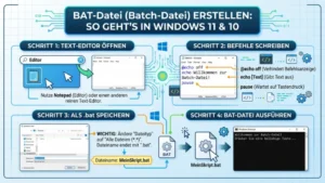 BAT-Datei (Batch-Datei) erstellen: So geht’s in Windows 11 und 10