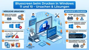 Bluescreen beim Drucken in Windows 11 und 10 – Ursachen & Lösungen