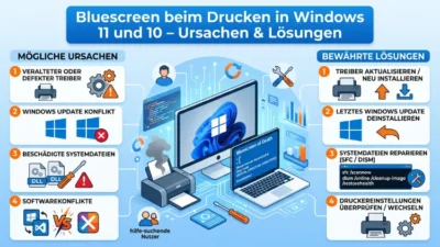 Bluescreen beim Drucken in Windows 11 und 10 – Ursachen & Lösungen