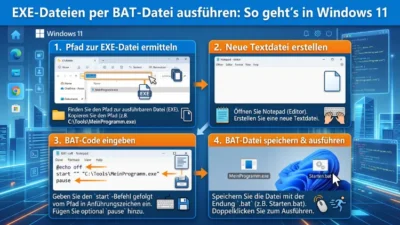 EXE-Dateien per BAT-Datei ausführen: So geht’s in Windows 11