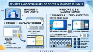 Fenster andocken (Snap): So geht’s in Windows 11 und 10