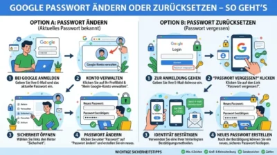 Google Passwort ändern oder zurücksetzen – So geht’s