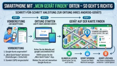 Smartphone mit „Mein Gerät finden“ orten – So geht’s richtig