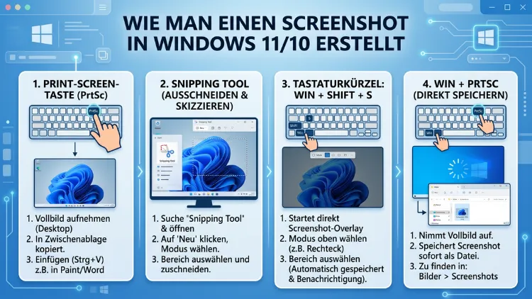 Wie man einen Screenshot in Windows 11/10 erstellt