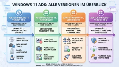 Windows 11 ADK: Alle Versionen im Überblick