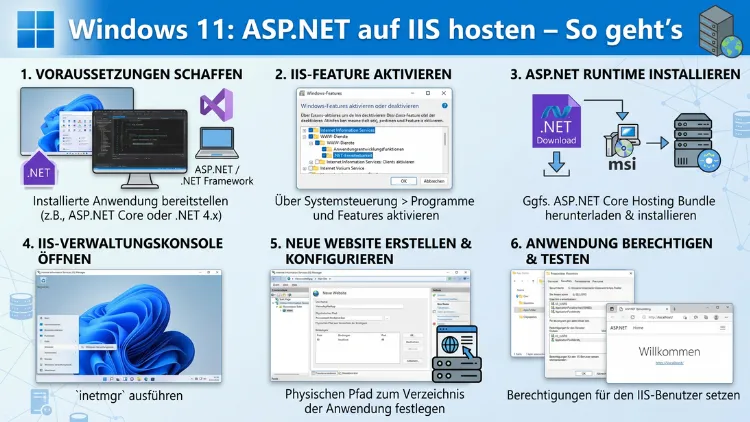 Windows 11: ASP.NET auf IIS hosten – So geht’s