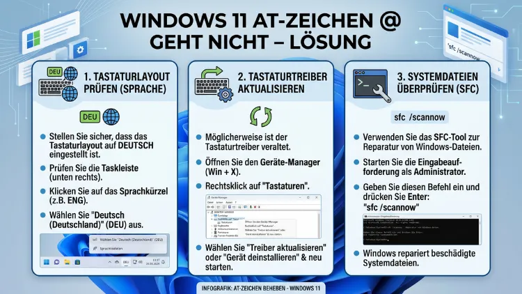Windows 11 AT-Zeichen @ geht nicht – Lösung