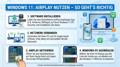 Windows 11: AirPlay nutzen – So geht’s richtig