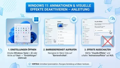 Windows 11 Animationen & visuelle Effekte deaktivieren – So geht’s