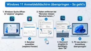 Windows 11 Anmeldebildschirm überspringen – So geht’s