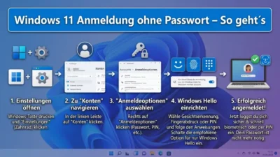 Windows 11 Anmeldung ohne Passwort – So geht’s