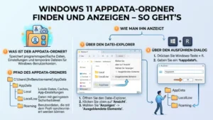 Windows 11 AppData-Ordner finden und anzeigen – So geht’s