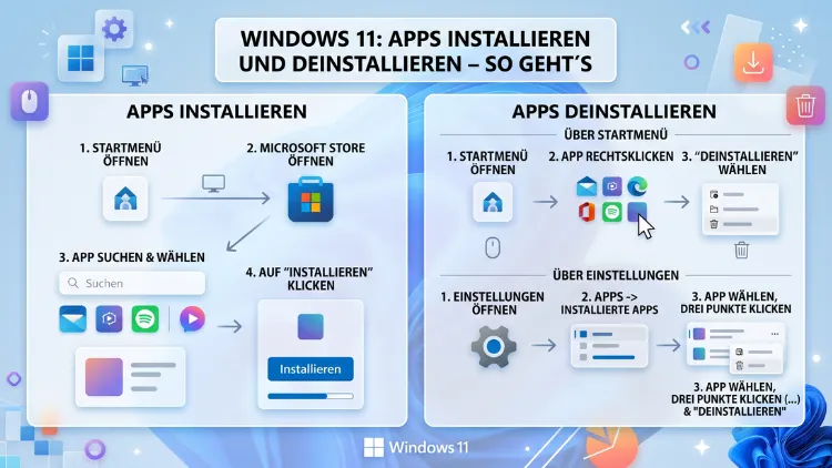 Windows 11: Apps installieren und deinstallieren – So geht’s