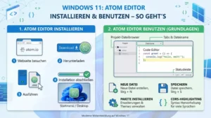 Windows 11: Atom Editor installieren & benutzen – So geht’s