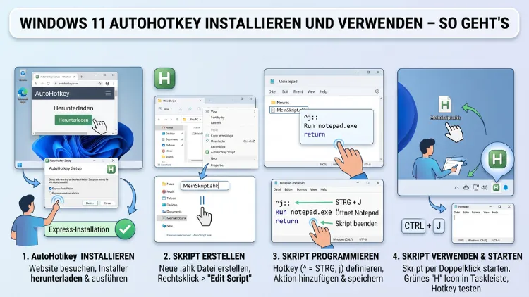 Windows 11 AutoHotkey installieren und verwenden – So geht’s