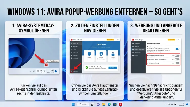Windows 11: Avira Popup-Werbung entfernen – So geht’s
