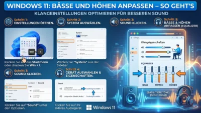 Windows 11: Bässe und Höhen anpassen – So geht’s