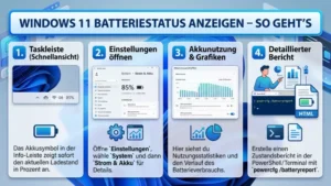 Windows 11 Batteriestatus anzeigen – So geht’s