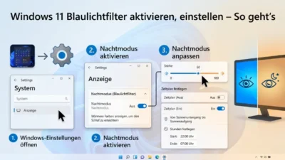 Windows 11 Blaulichtfilter aktivieren, einstellen – So geht’s