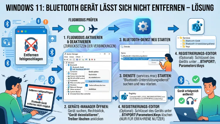 Windows 11: Bluetooth-Gerät lässt sich nicht entfernen – Lösung