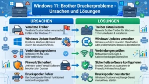 Windows 11: Brother Druckerprobleme – Ursachen und Lösungen