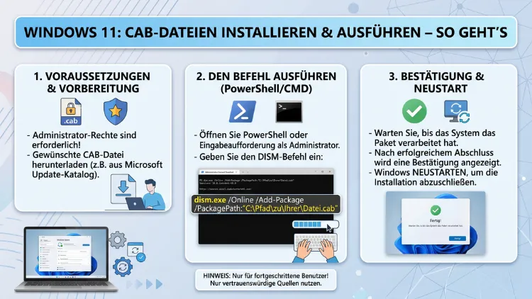 Windows 11: CAB-Dateien installieren & ausführen – So geht’s