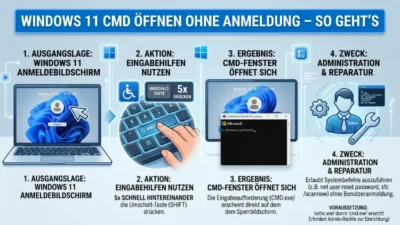 Windows 11 CMD öffnen ohne Anmeldung – So geht’s