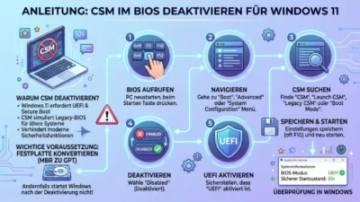 Windows 11 CSM im BIOS deaktivieren – was tun?