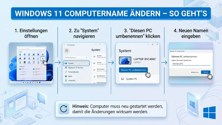 Windows 11 Computername ändern – So geht’s