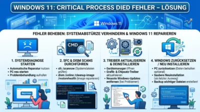 Windows 11: Critical Process Died Fehler – Lösung