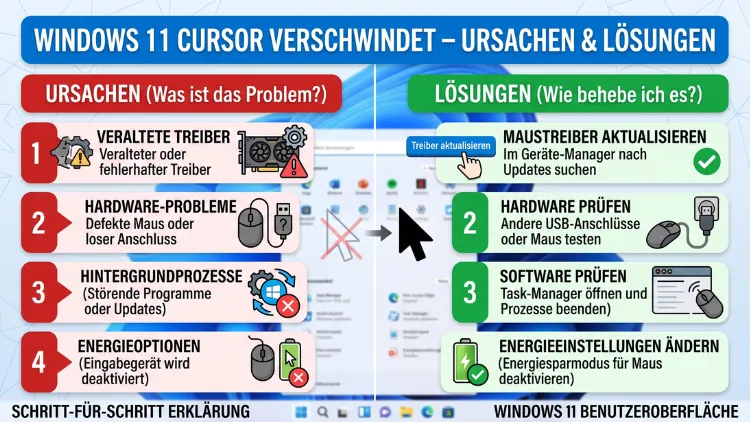 Windows 11 Cursor verschwindet – Ursachen & Lösungen