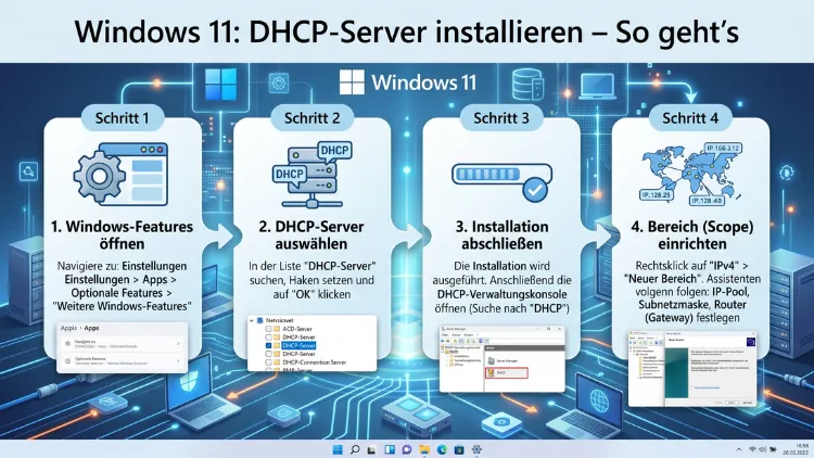 Windows 11: DHCP-Server installieren – So geht’s