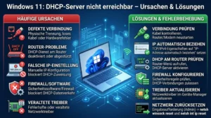 Windows 11: DHCP-Server nicht erreichbar – Ursachen & Lösungen