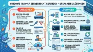 Windows 11: DHCP-Server nicht gefunden – Ursachen & Lösungen