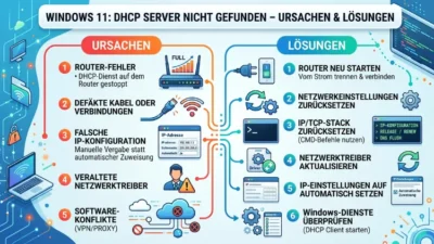 Windows 11: DHCP-Server nicht gefunden – Ursachen & Lösungen