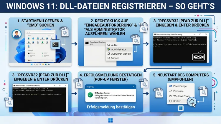 Windows 11: DLL-Dateien registrieren – So geht’s