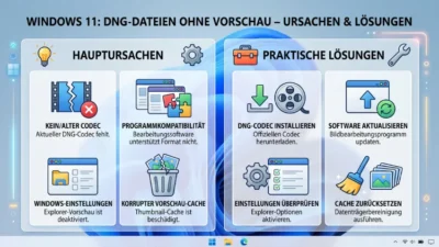 Windows 11: DNG-Dateien ohne Vorschau – Ursachen & Lösungen