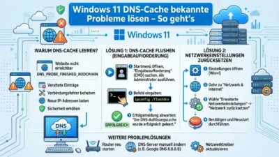 Windows 11 DNS-Cache bekannte Probleme lösen – So geht’s