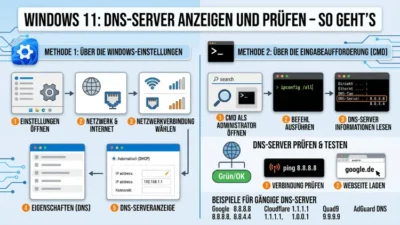 Windows 11: DNS-Server anzeigen und prüfen – So geht’s