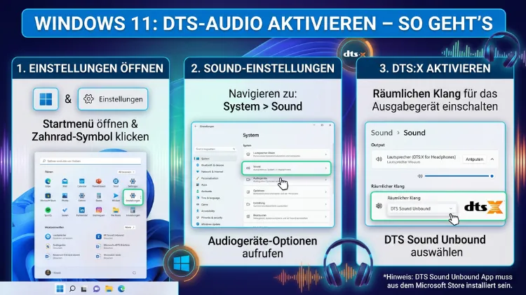 Windows 11: DTS-Audio aktivieren – So geht’s