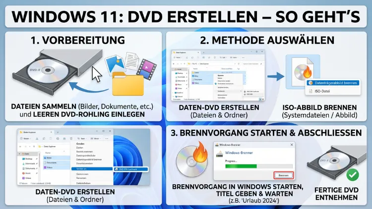Windows 11: DVD erstellen – So geht’s einfach