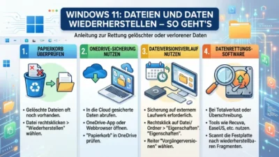 Windows 11: Dateien und Daten wiederherstellen – So geht’s