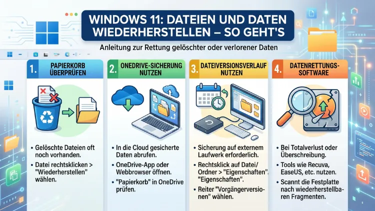 Windows 11: Dateien und Daten wiederherstellen – So geht’s
