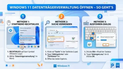 Windows 11 Datenträgerverwaltung öffnen – So geht’s