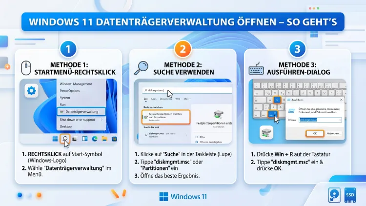 Windows 11 Datenträgerverwaltung öffnen – So geht’s