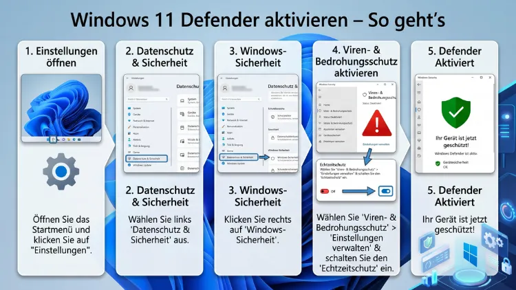 Windows 11 Defender aktivieren – So geht’s