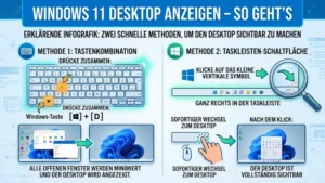 Windows 11 Desktop anzeigen – So geht’s einfach