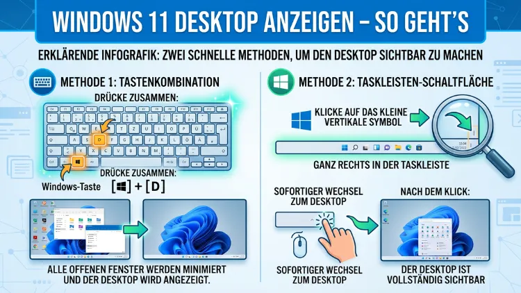 Windows 11 Desktop anzeigen – So geht’s einfach