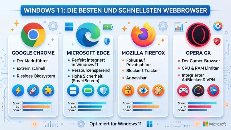 Windows 11: Die besten und schnellsten Webbrowser